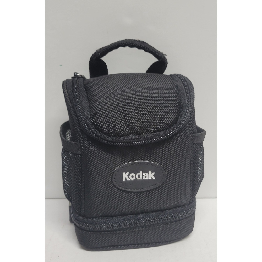 Kodak Black Nylon Compact Camera Bag Padded Case with Belt Loop and Mesh Pockets